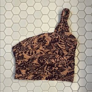 Stylish Brown Patterned Women's Top
